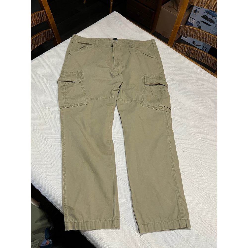 Gap Mens Cargo Brown Army Straight Y2K Utility Military Style Pants Size 38x30